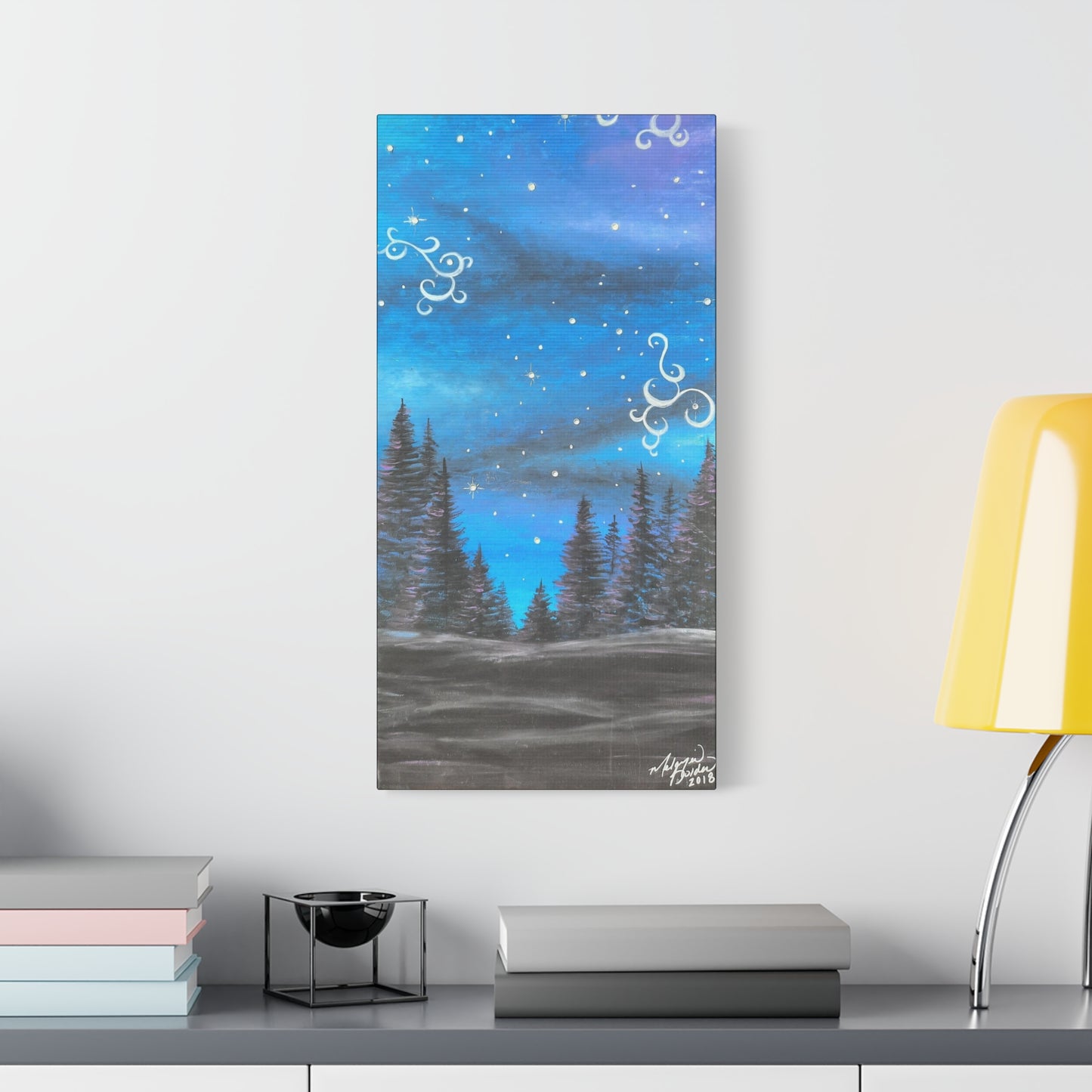 12"x24" Midnight Sky Canvas Print