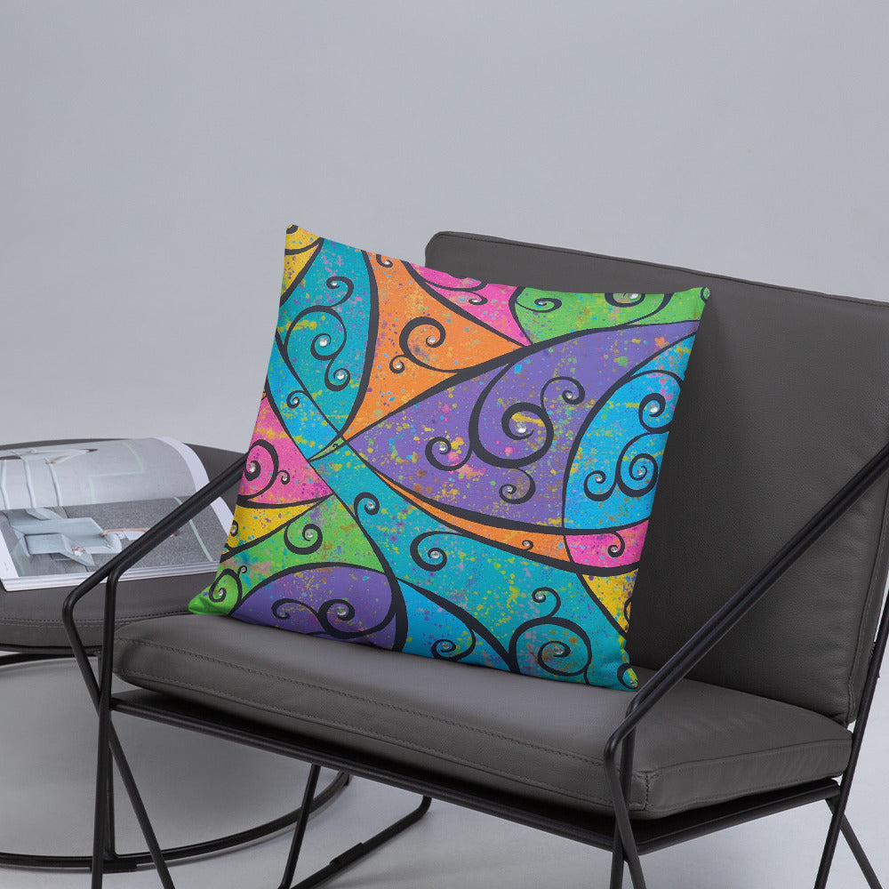 "Spring Vibez" Throw Pillow (18"x18")