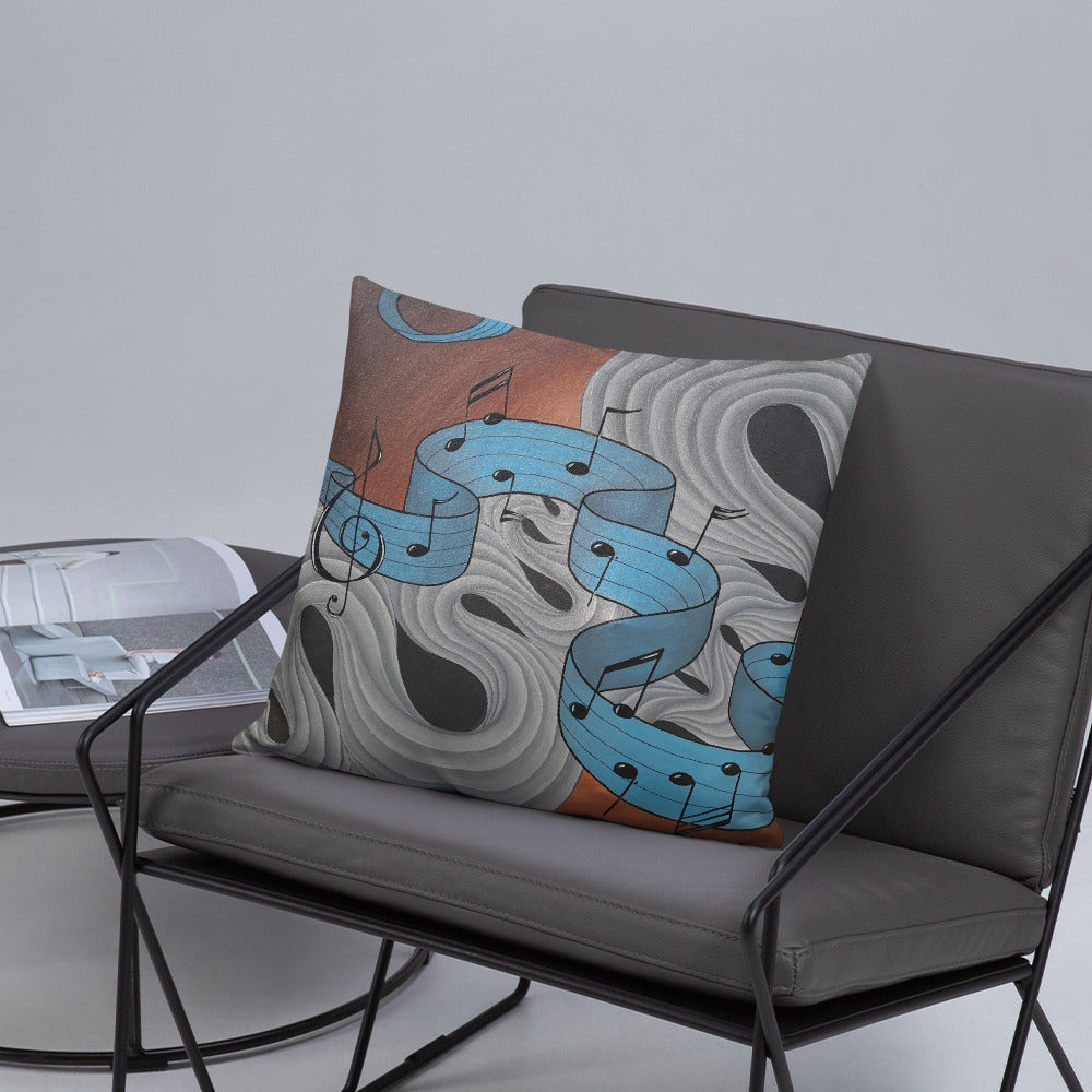 "Musical Energy" Throw Pillow (18"x18")