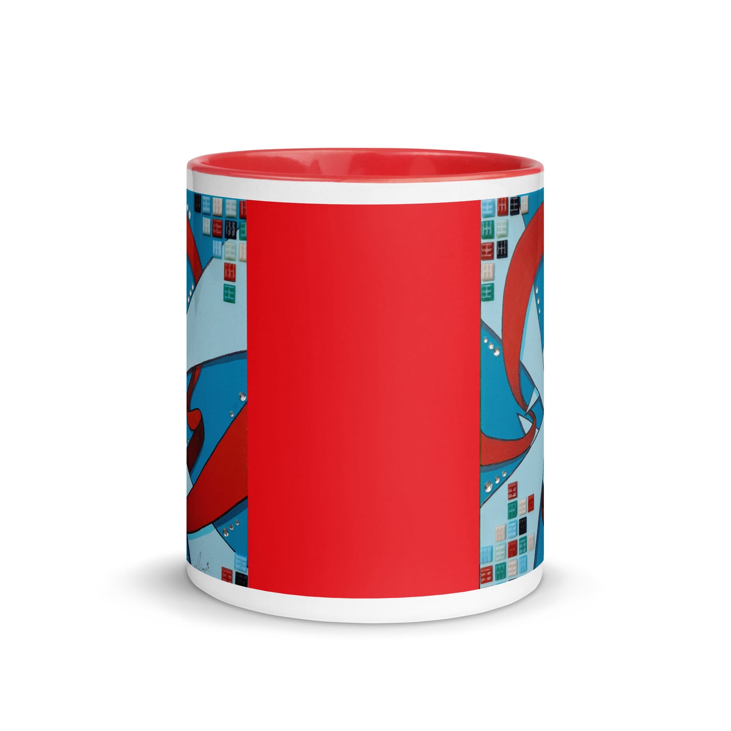 "Conflicting Dimensions" Coffee Mug (Red)