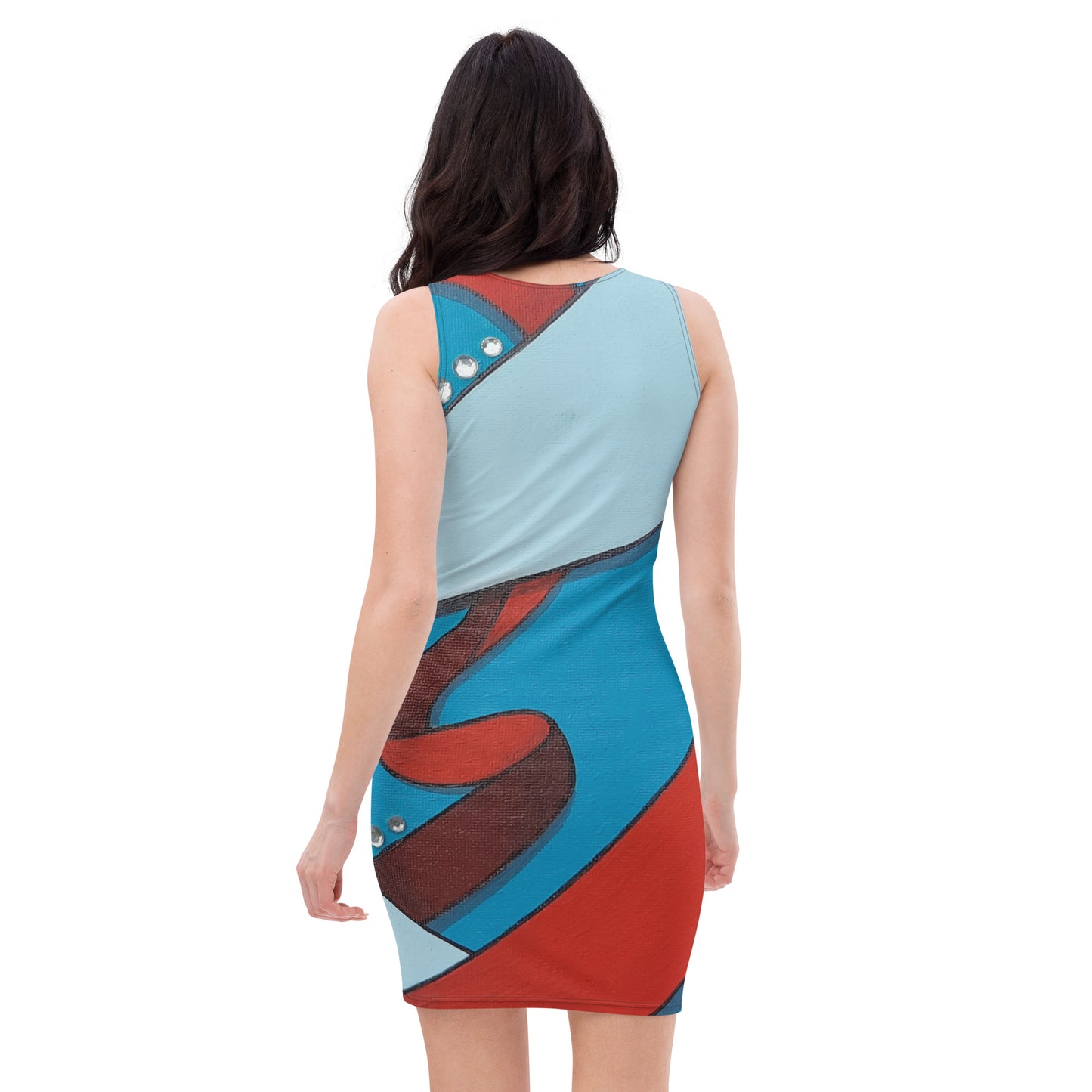"Conflicting Dimensions" Fitted Dress