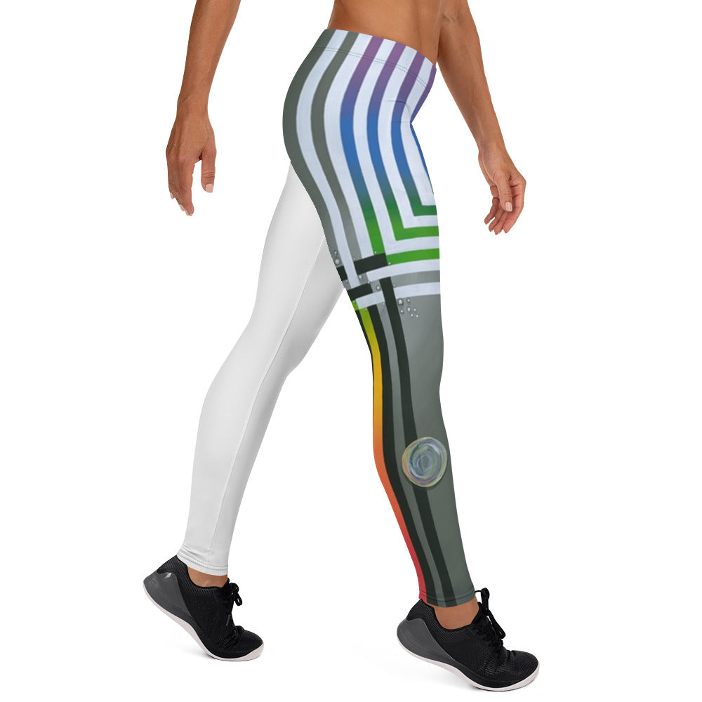 "Chakra Enlightenment" Leggings (White)