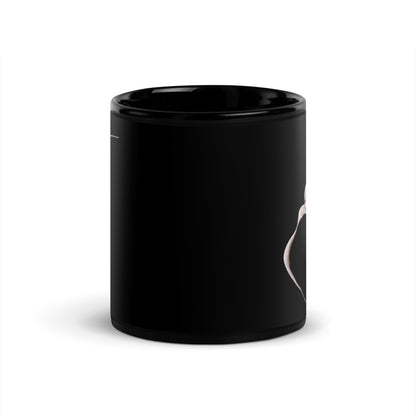 "Exhale" Black Glossy Mug