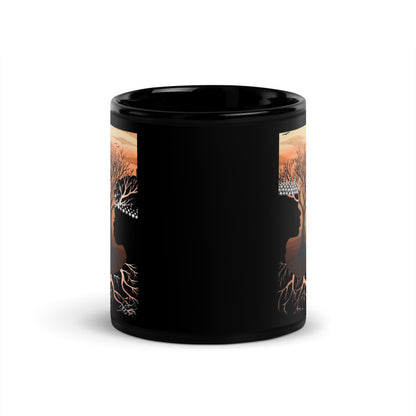 "Mind, Body & Soul" Black Glossy Mug