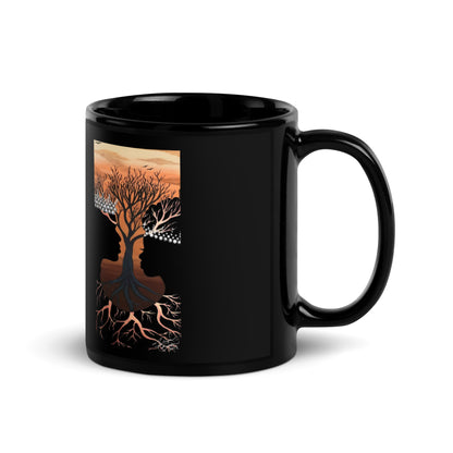 "Mind, Body & Soul" Black Glossy Mug