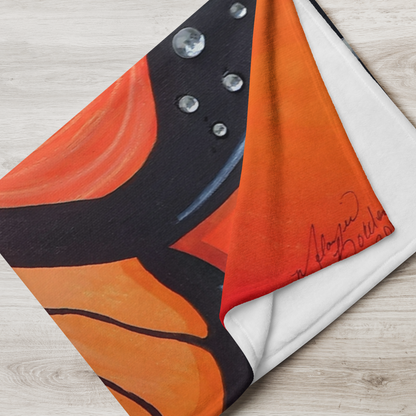 "Monarch Emerges" Throw Blanket (50"x60")